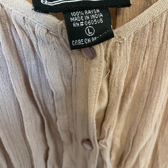 Beige Blouse with Bell Sleeves - Picture 3 of 4